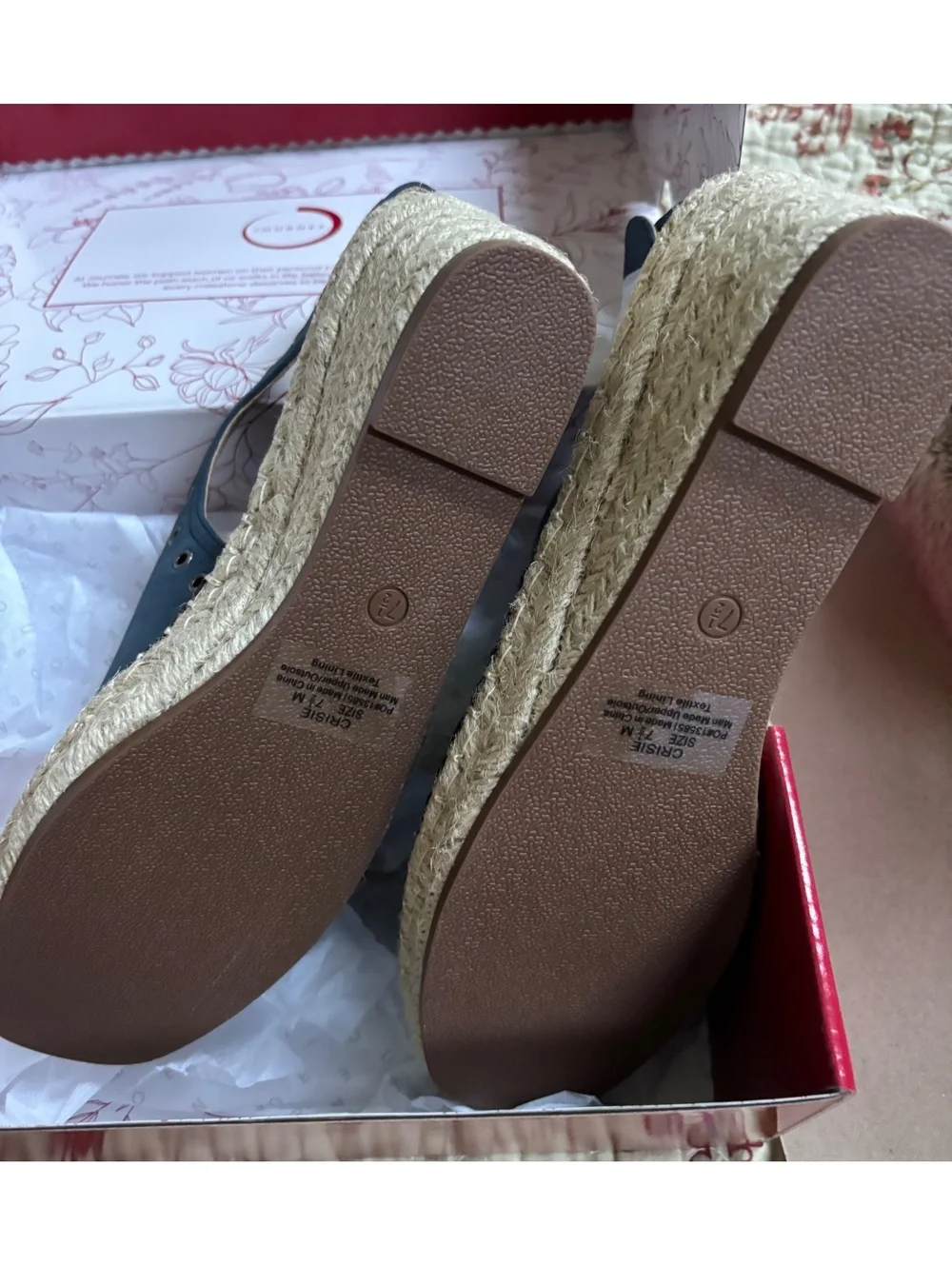 Journee Women’s Crisie Espadrille Wedge Sandals 7.5